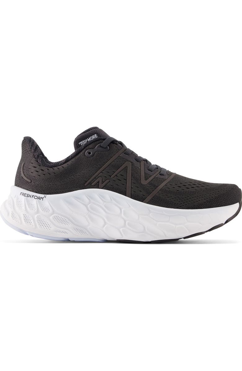 New Balance Fresh Foam X More v4 Running Shoe, Alternate, color, Black/ Starlight