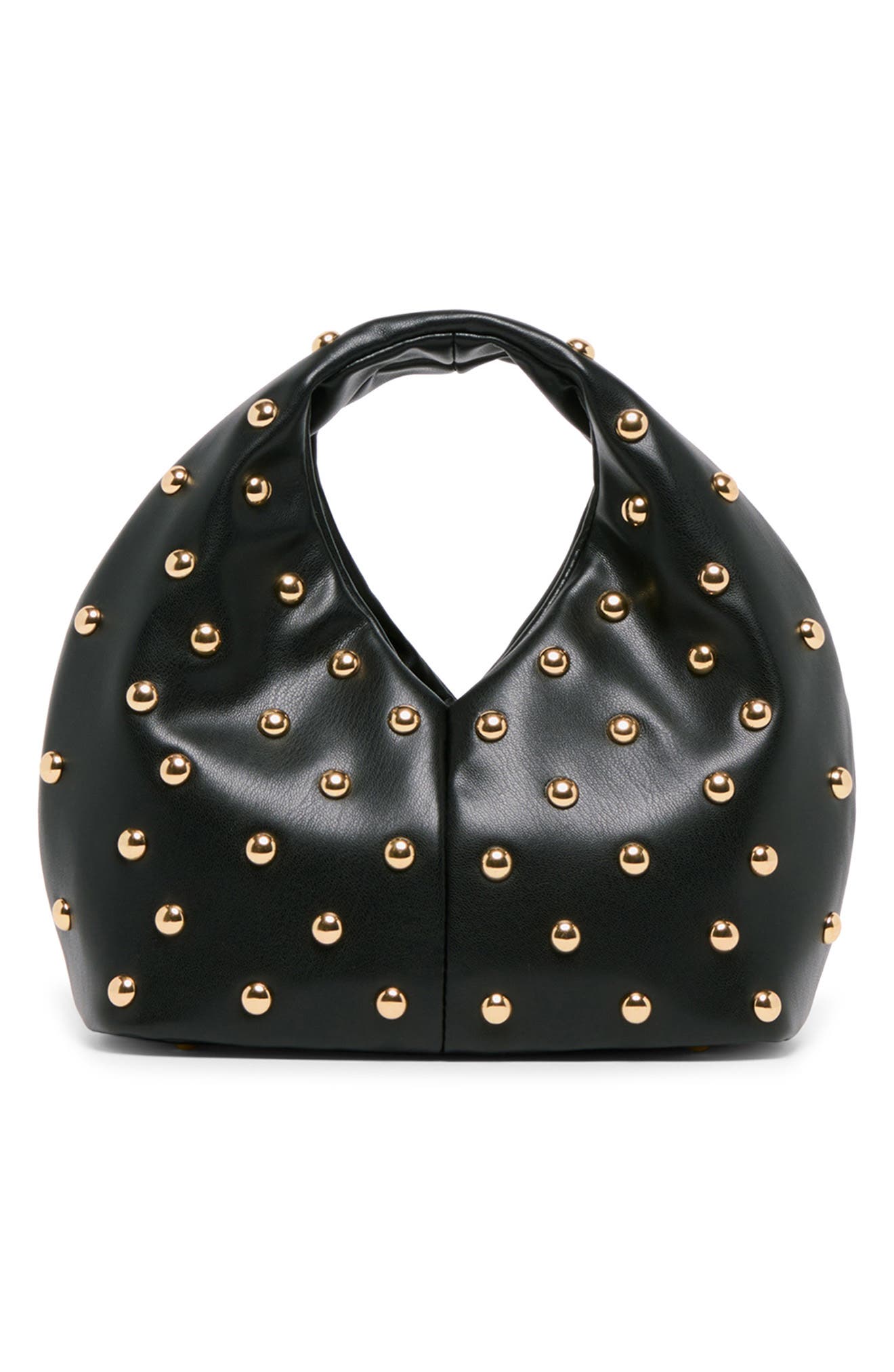 Dolce Vita Dahlia Studded Faux Leather Handbag, Alternate, color, Black