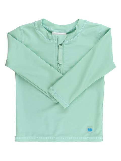 Boys Upf50+ Sun Protected Zipper Long Sleeve Rash Guard