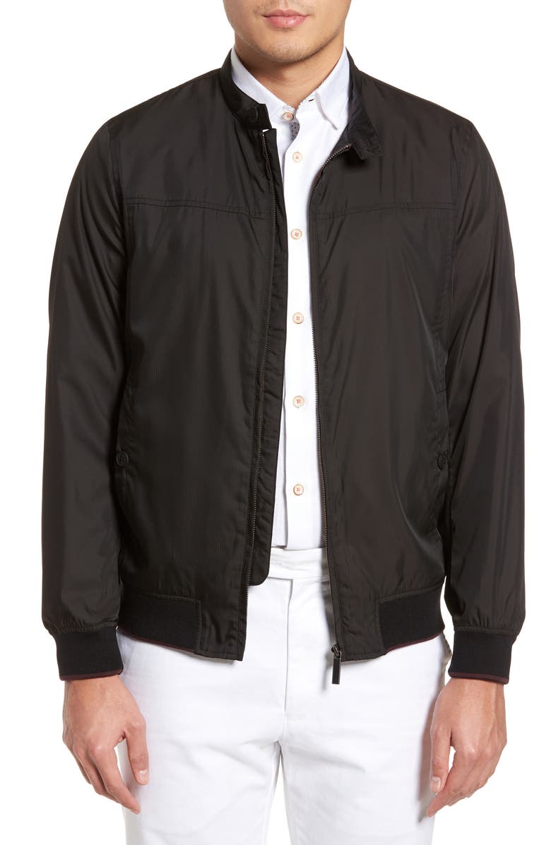 Ted Baker London Calgar Nylon Bomber Jacket, Main, color, 