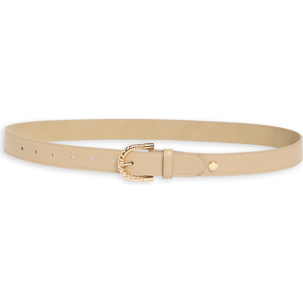Steve Madden Twisted Buckle Faux Leather Belt