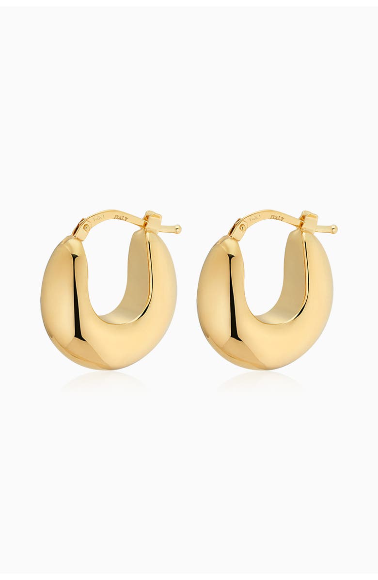 Oradina 14K Yellow Gold The Archie Bold Hoops, Alternate, color, Yellow Gold