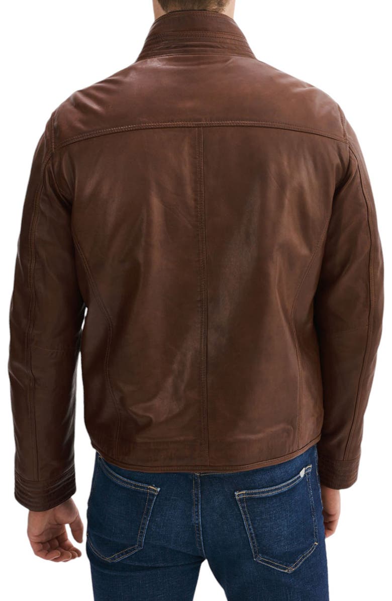 REGENCY Lambskin Leather Jacket, Alternate, color, Brown