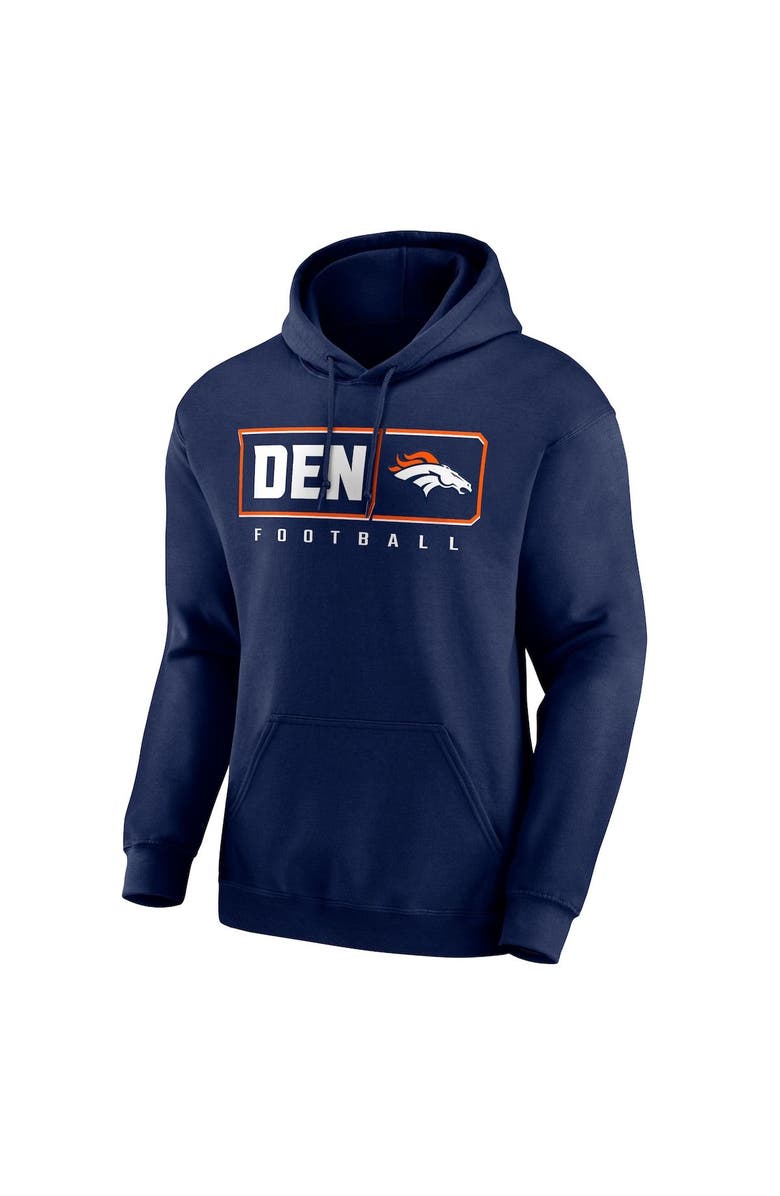 FANATICS Men's Fanatics Branded Navy Denver Broncos Hustle Pullover Hoodie, Alternate, color, 