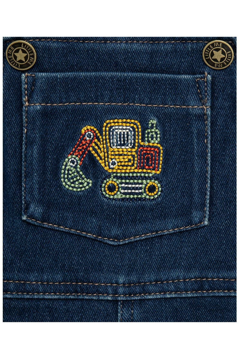 Kids' Truck Overalls & T-Shirt Set, Alternate, color, DENIM