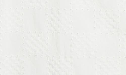 Vans Wayside Cotton Eyelet Short Sleeve Button-up Shirt In White