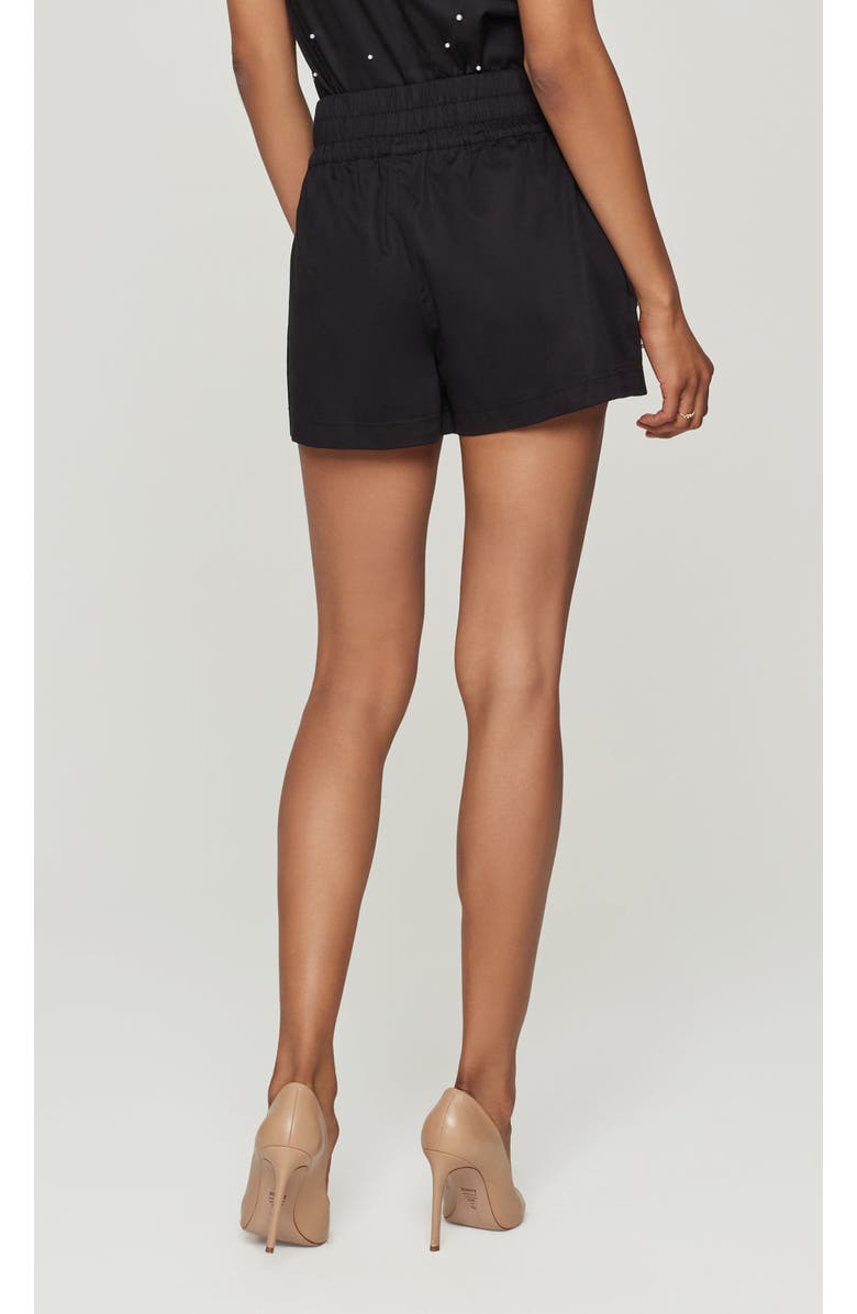 Generation Love Betty Pearl Embellished Poplin Shorts, Alternate, color, Black/Pearl