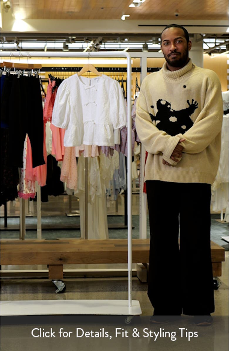 Kids' Bow Front Cotton Broderie Anglaise Top, sales video thumbnail