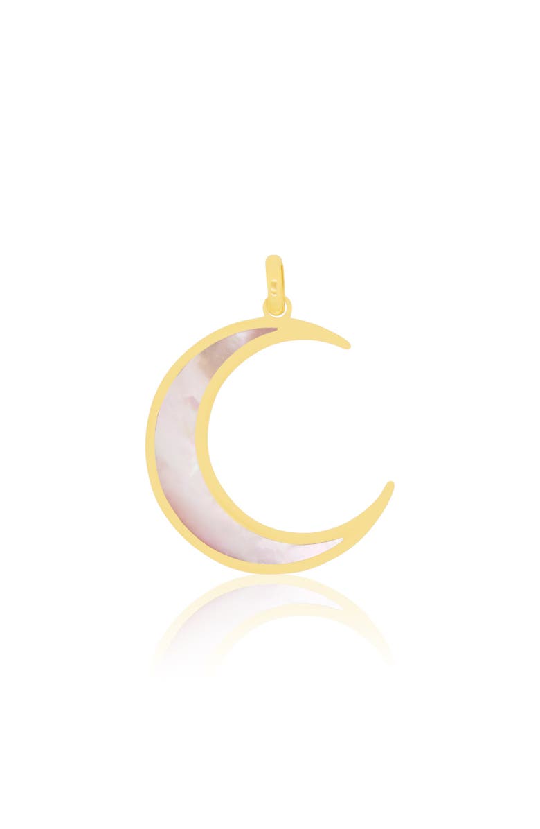 The Lovery Fine Jewelry Mother of Pearl Crescent Moon Charm, Main, color, Mother Of Pearl