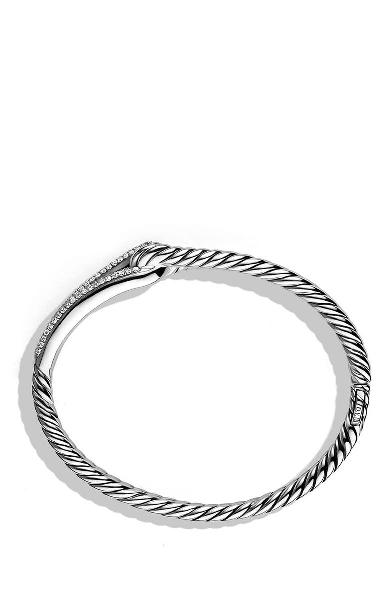 David Yurman Labyrinth Single-Loop Bracelet with Diamonds, Alternate, color, 