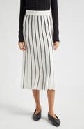 ATM Anthony Thomas Melillo Stripe Cotton Blend Skirt