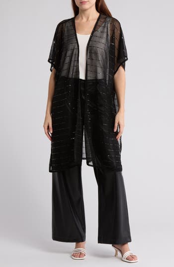 Area Stars Lurex Topper In Black