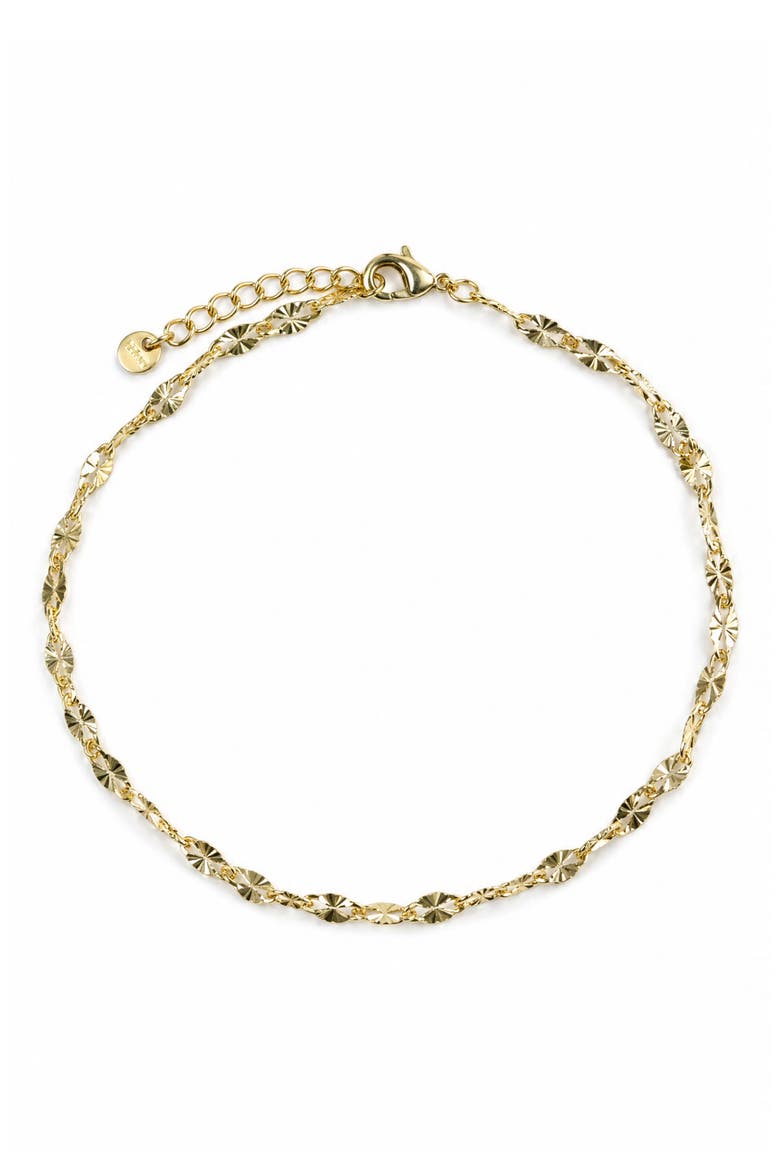 Mirror Chain Anklet, Main, color, GOLD