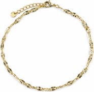Argento Vivo Sterling Silver Mirror Chain Anklet