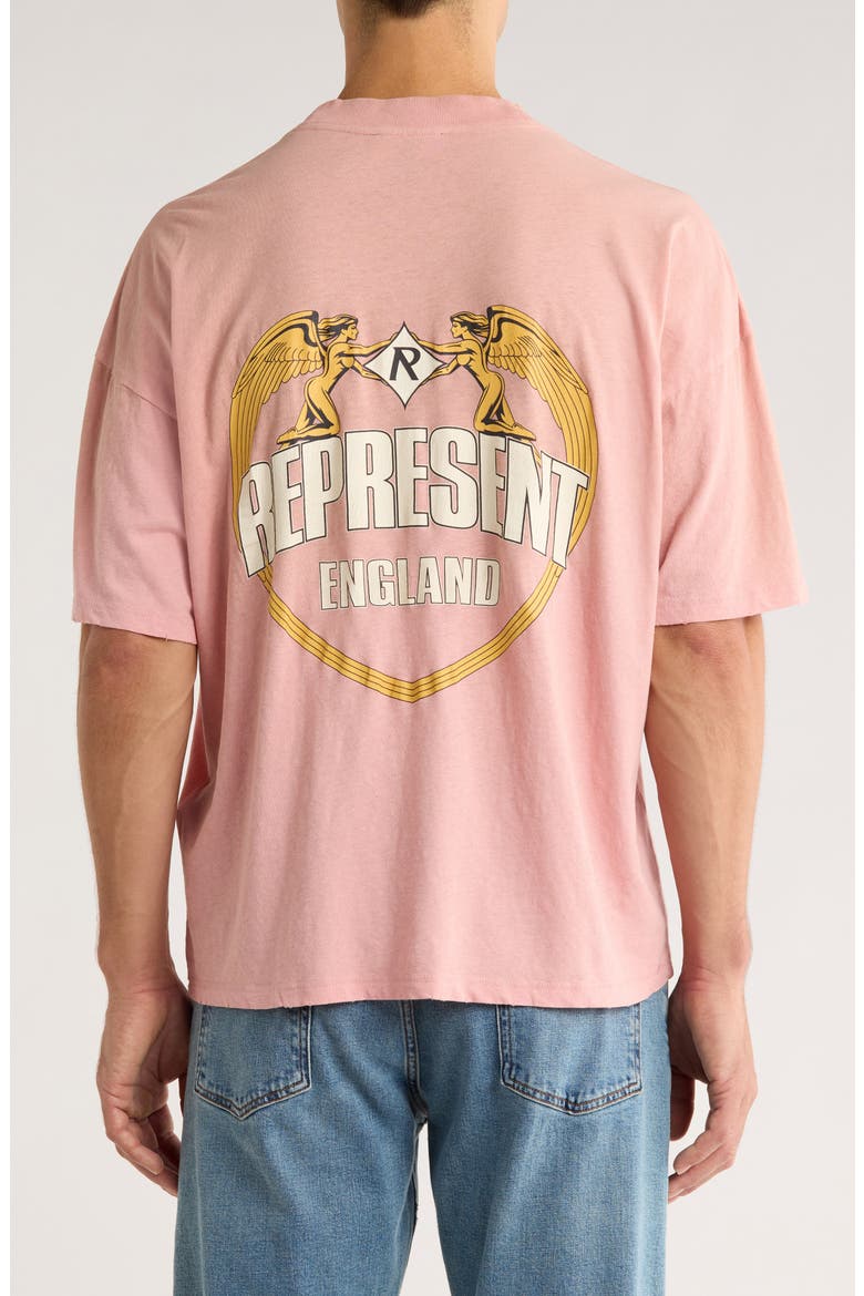 Angel Border Graphic T-Shirt, Alternate, color, QUARTZ