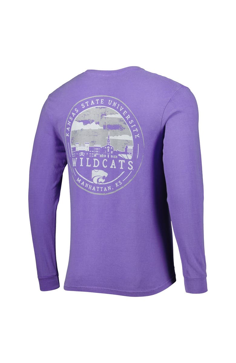IMAGE ONE Men's Purple Kansas State Wildcats Circle Campus Scene Long Sleeve T-Shirt, Alternate, color, 