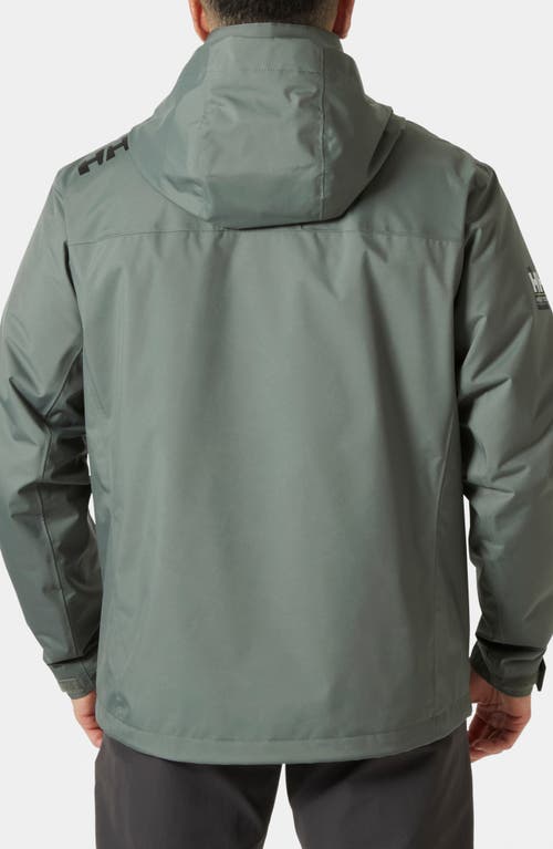 Helly Hansen Hooded Crew 2.0 Waterproof Midlayer Sailing Jacket In Grey Cactus