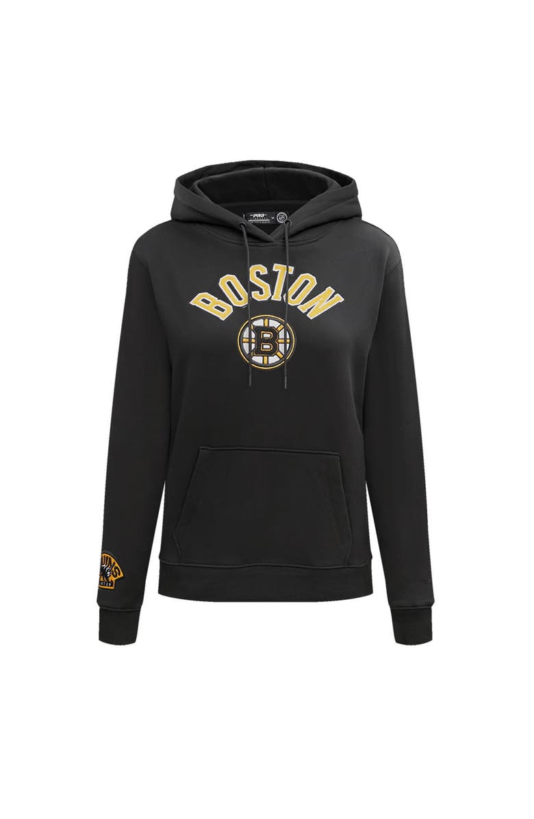 PRO STANDARD Women's Pro Standard Black Boston Bruins Classic Chenille Pullover Hoodie, Alternate, color, 