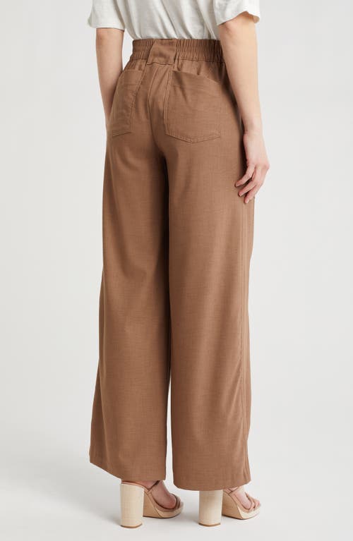 Democracy Ab Leisure Pull-on Wide Leg Pant In Toasted Coconut