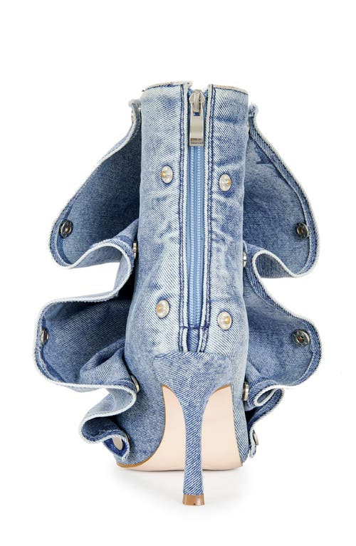 Azalea Wang Birdsong Open Toe Bootie In Blue