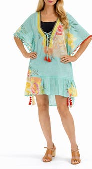 RANEES Floral Cotton Cover-Up