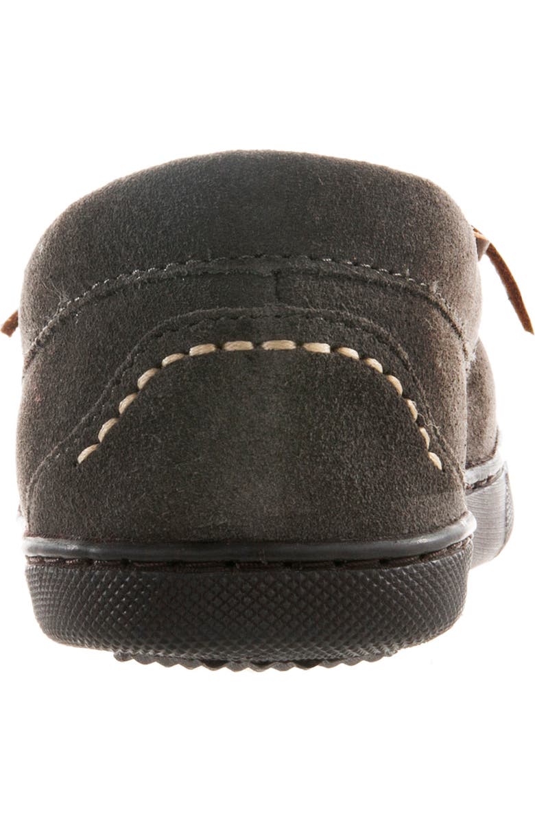 ISOTONER Suede Faux Shearling Line Slipper, Alternate, color, Ash