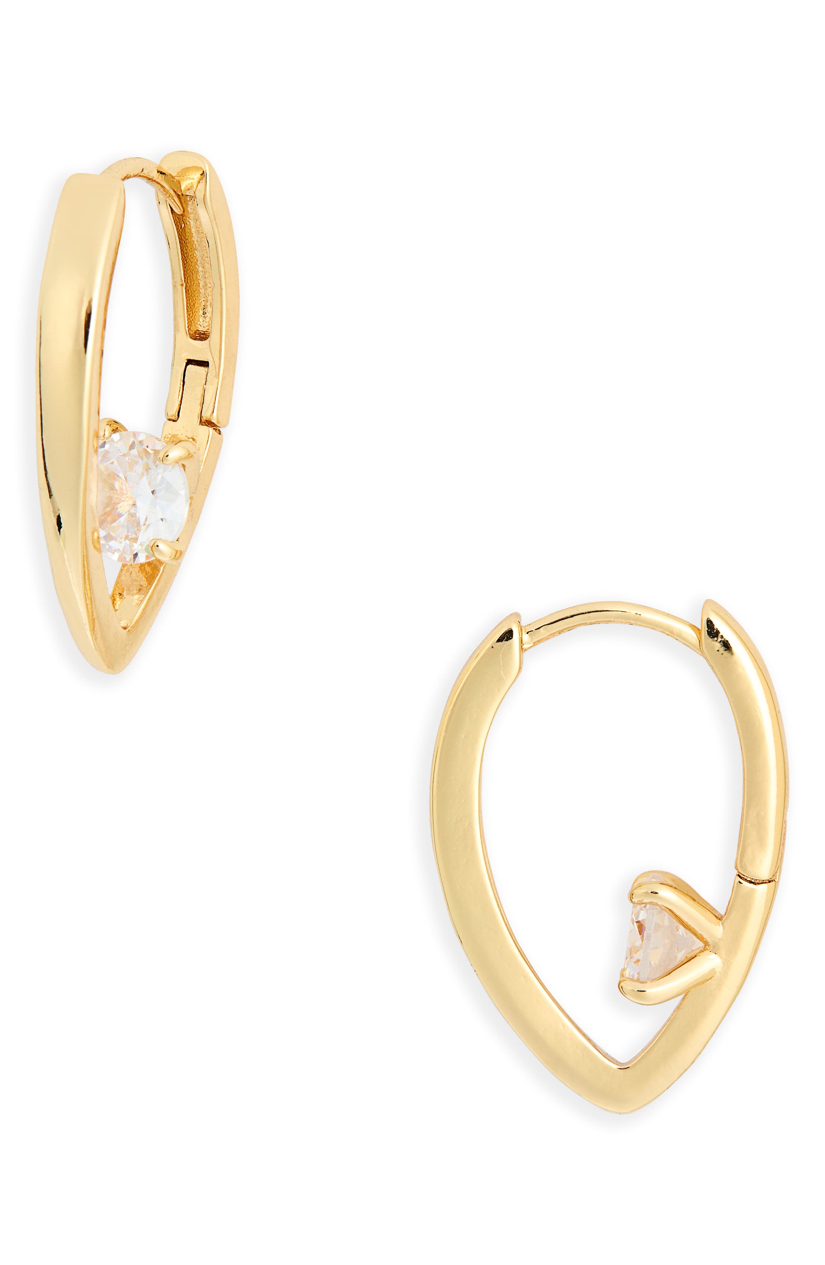 Cubic Zirconia Hoop Earrings
