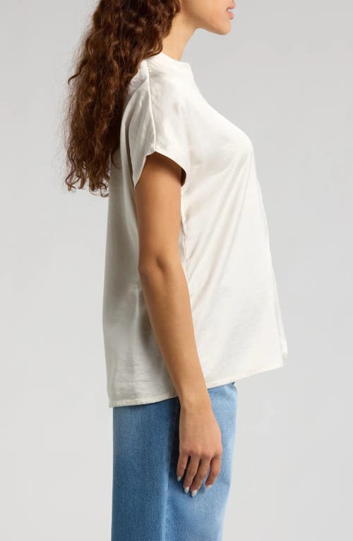 Marion Short Sleeve Satin Maternity Shell Top With Concealed Nursing Zip