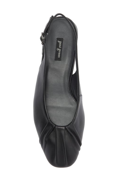 Paul Green Adele Slingback Flat In Black Soft Nappa