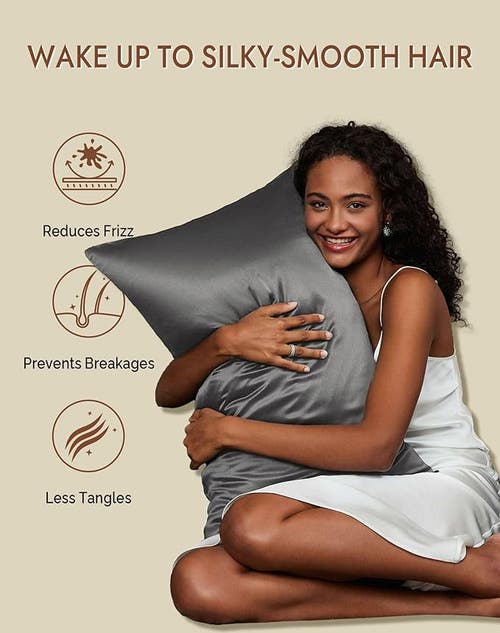 Silksilky 22momme 100% Mulberry Silk Envelope Pillowcase In Gray