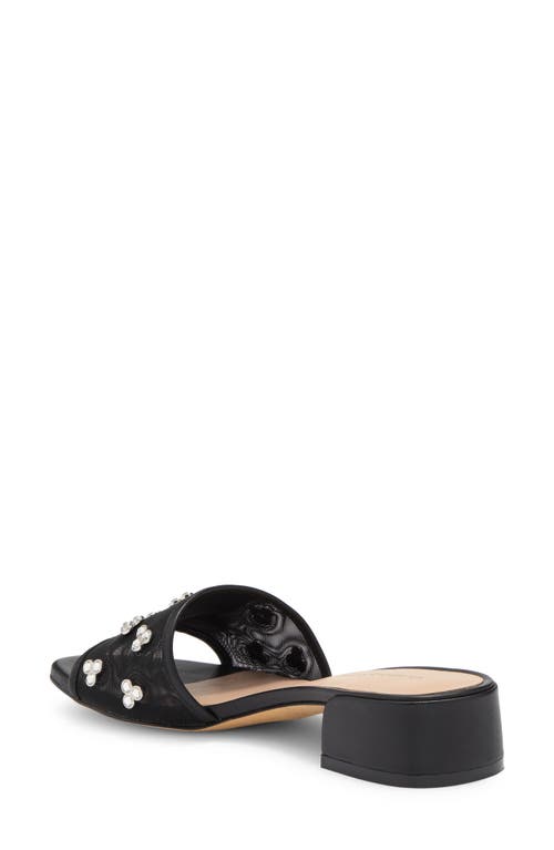 Stuart Weitzman Tammy Crystal Slide Sandal In Black