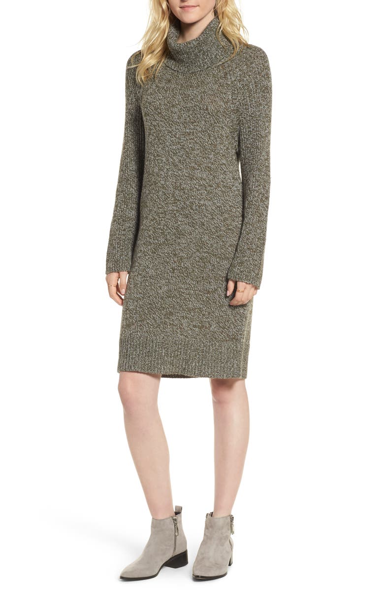 Treasure & Bond Turtleneck Sweater Dress, Main, color,