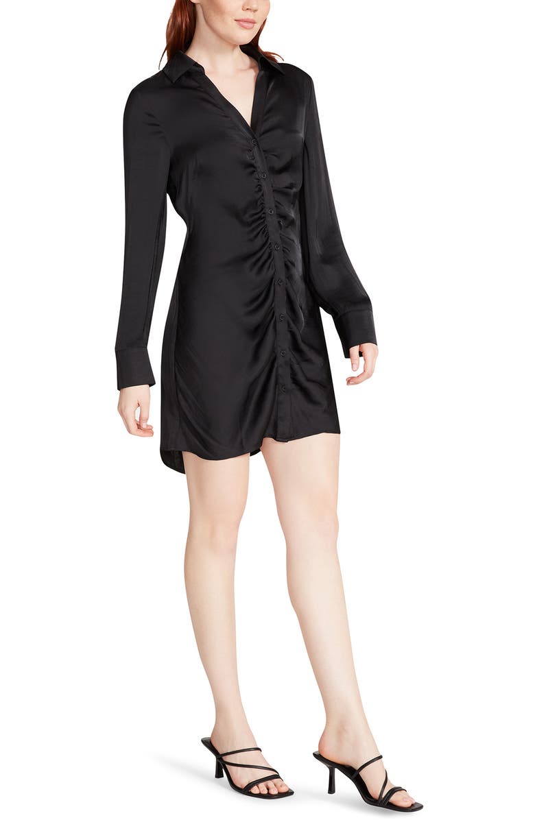 Steve Madden BB Dakota by Steve Madden Let's Disco Long Sleeve Mini Shirtdress, Alternate, color, 