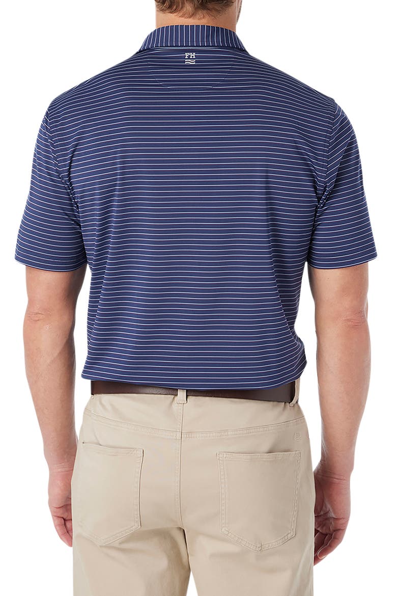 Compass Performance Polo, Alternate, color, NAVY BURGUNDY STRIPE