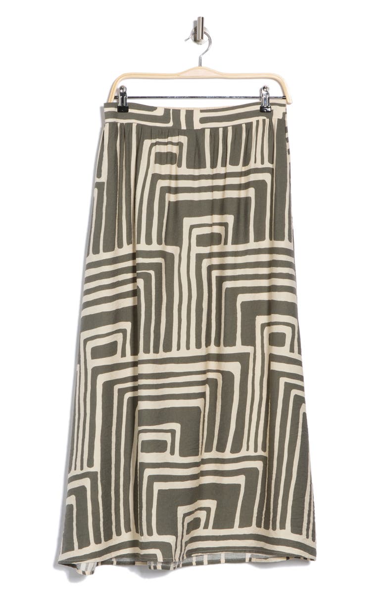 MELLODAY Pull-On Maxi Skirt, Alternate, color, Sage Ivory