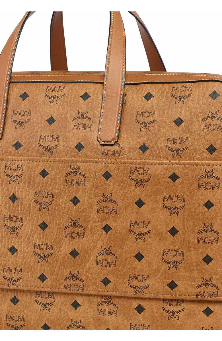 MCM Ottomar Garment Bag in Visetos, Alternate, color, Cognac