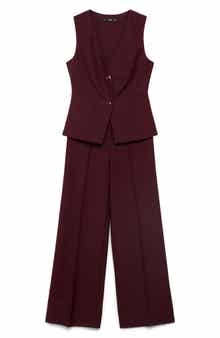 MANGO Sleeveless Wide Leg Jumpsuit