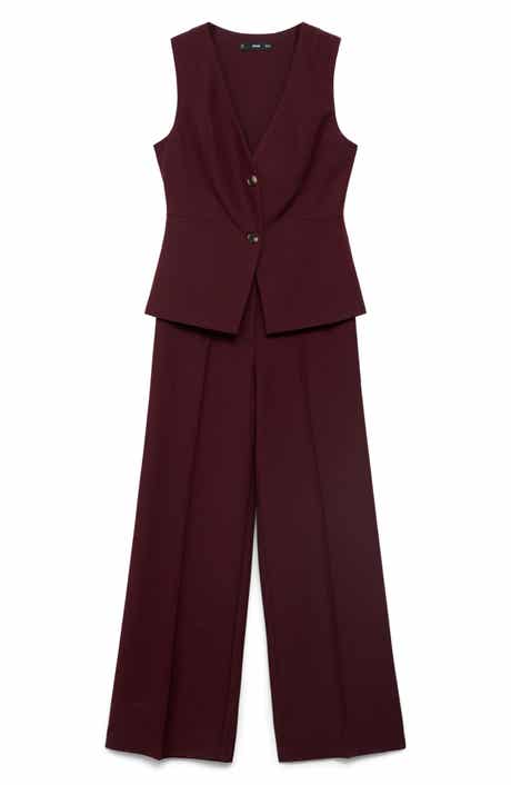 MANGO Sleeveless Wide Leg Jumpsuit