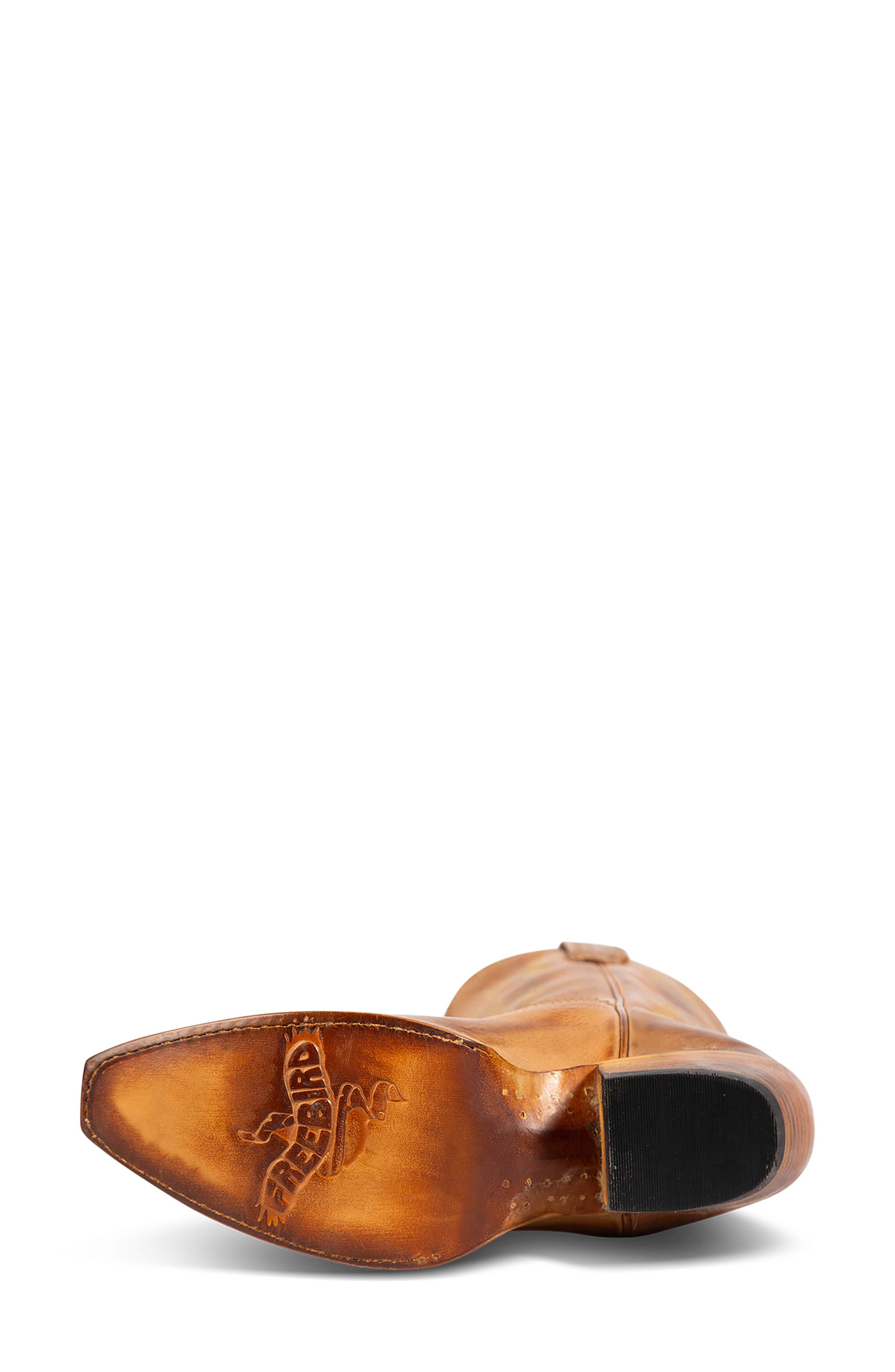 Woody Leather Western Boot, Alternate, color, WHEAT