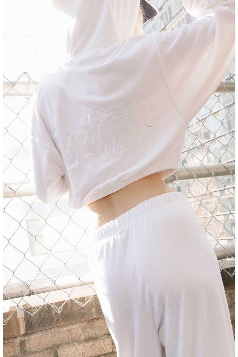 Terry Bride Zip-Up, Alternate, color, White