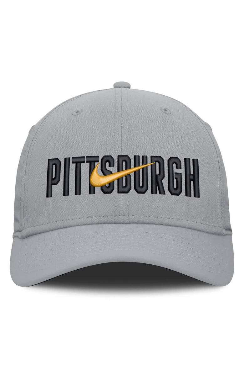 Nike Men's Nike Gray Pittsburgh Pirates Primetime Rise Dri-FIT Flex Hat, Alternate, color,