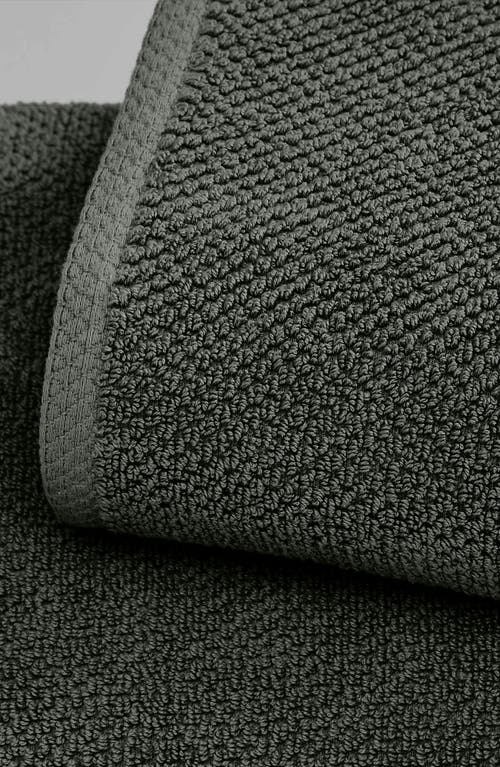 Woven & Weft Cotton 4-pack Textured Bath Towel Set In Midnight
