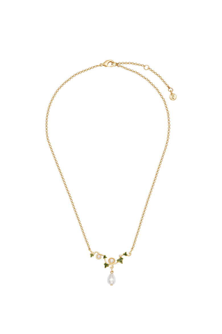 Ivy & Pearl Necklace, Alternate, color, Gold
