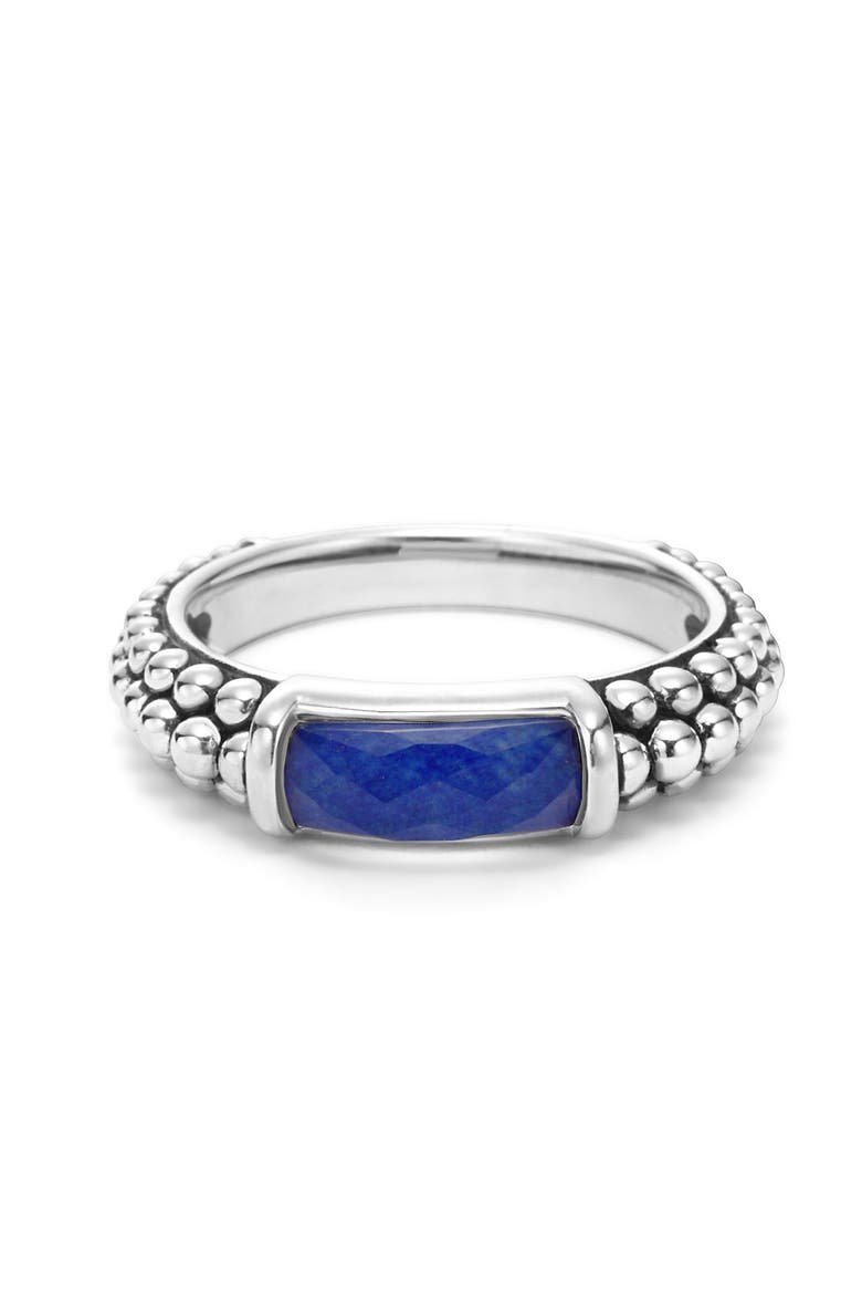 'Maya' Stackable Caviar Ring, Alternate, color, LAPIS