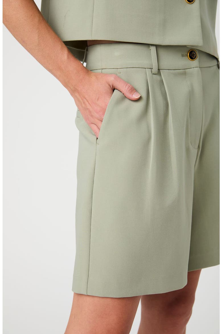 Tailored Bermuda Shorts, Alternate, color, DUSTY GREEN