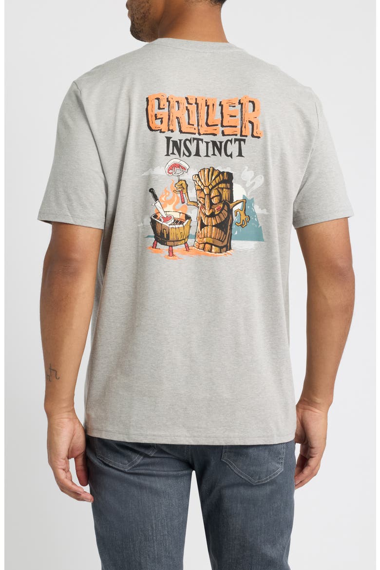 Griller Instinct Graphic T-Shirt, Alternate, color, GREY HEATHER
