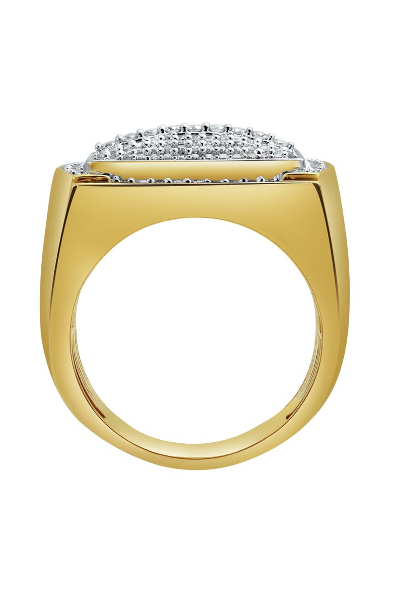 Hip Hop Headlight 14K Yellow Gold Diamond Men Statement Ring - 3.24ct., Alternate, color, 14K Yellow Gold