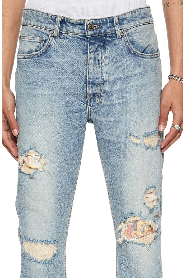 Chitch Champange Destroy Skinny Jeans, Alternate, color, DENIM