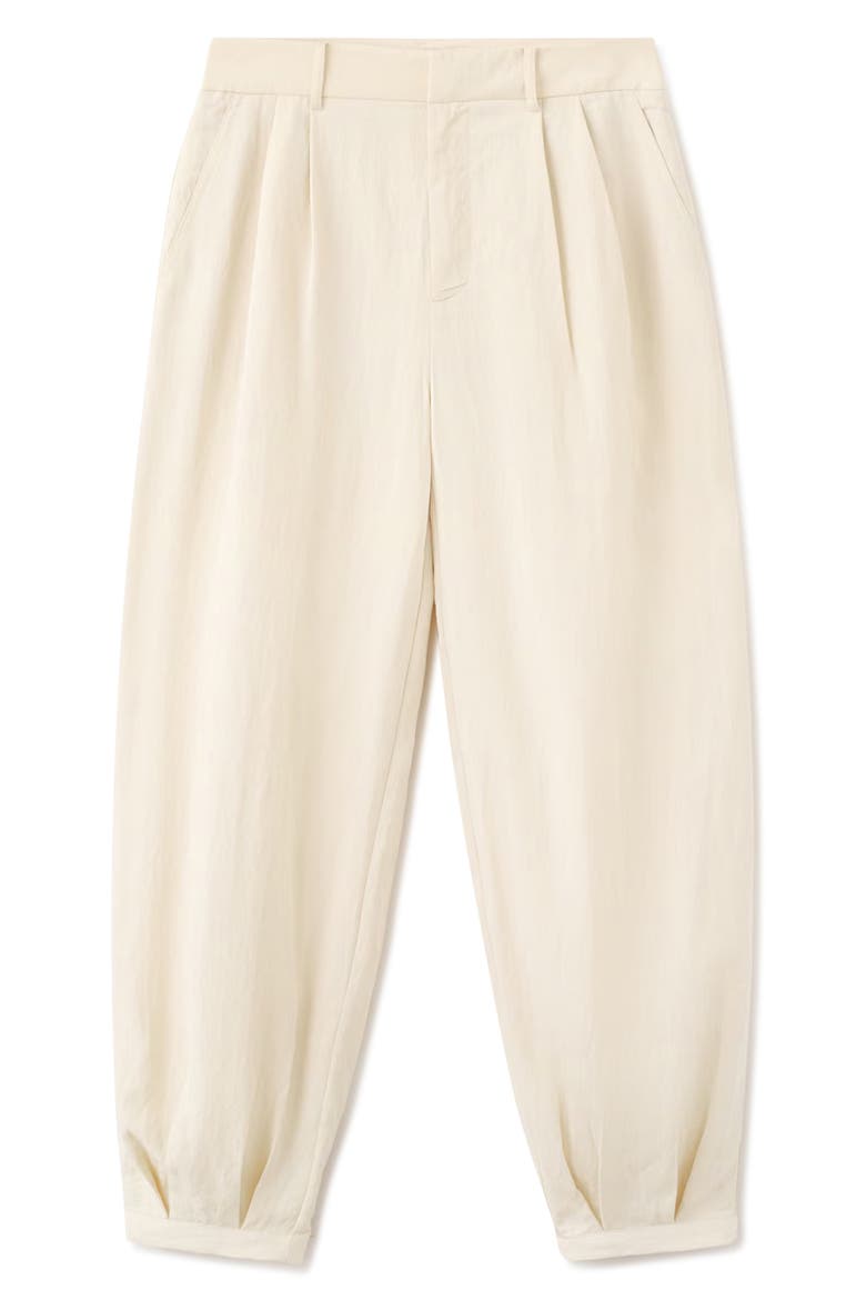 Starring Hailey Bieber Pleated Balloon Pants, Alternate, color, LIGHT/ PASTEL GREY