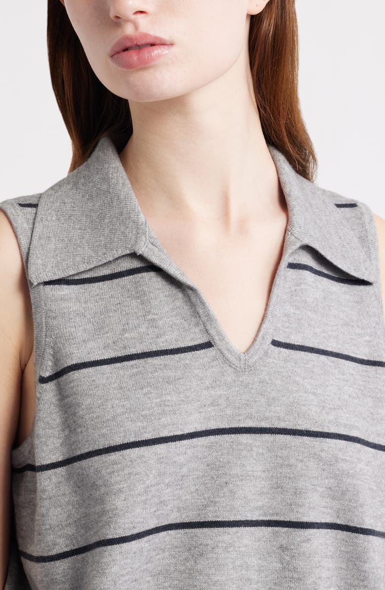French Connection Sloane Sleeveless Top, Alternate, color, Heather Grey-Marine